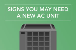 Video - When Do I Need to Replace My Air Conditioner? Animated picture of an air conditioning unit with a green background.